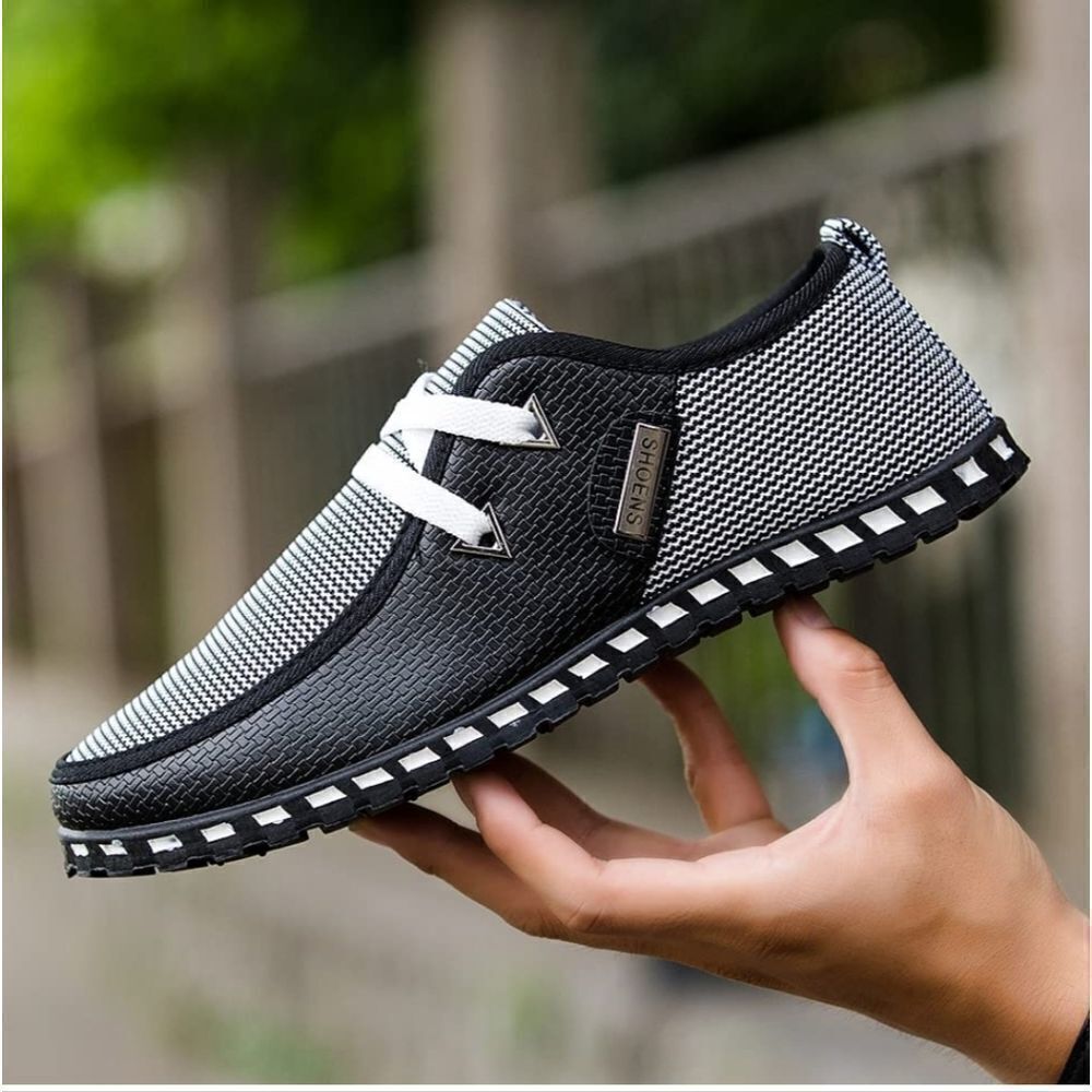 Men's fashion sneakers Casual Shoes Loafers Slip-On Black